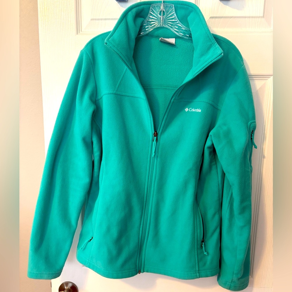 Columbia Turquoise Fleece Outerwear
